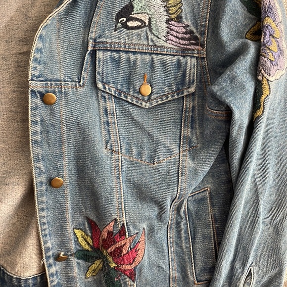 Honey Punch Embroidered Jean Jacket - Picture 6 of 6